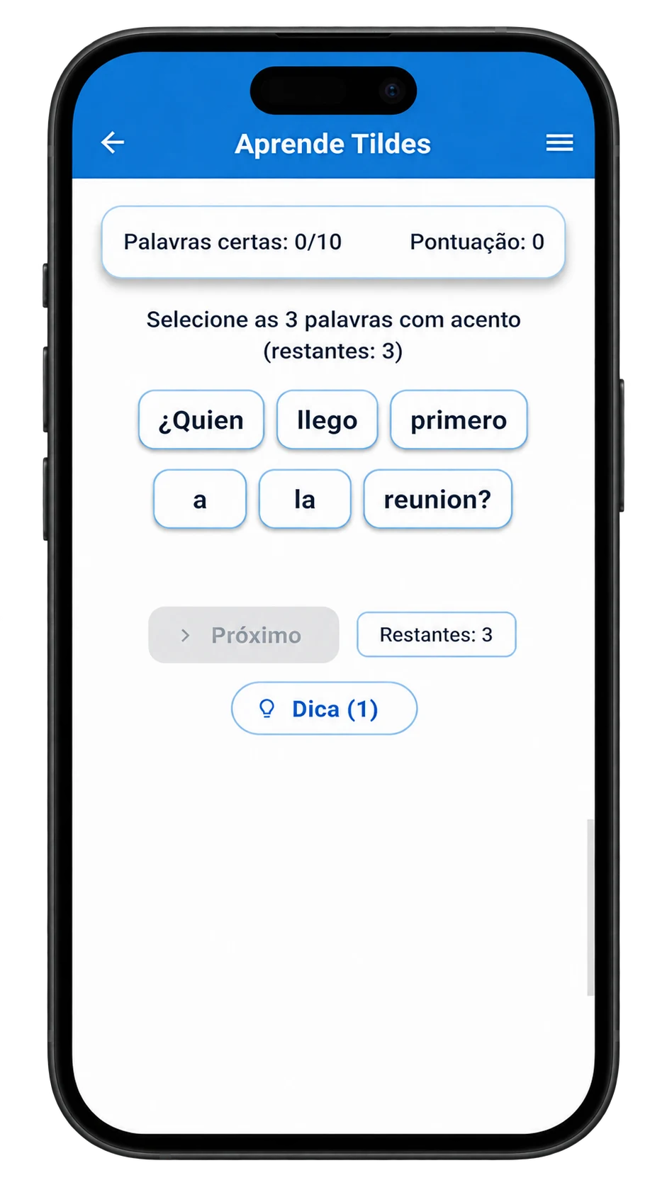 AprendeTildes exercise